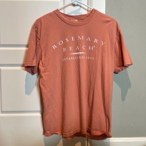 Rosemary Beach, Medium, Coral T-Shirt